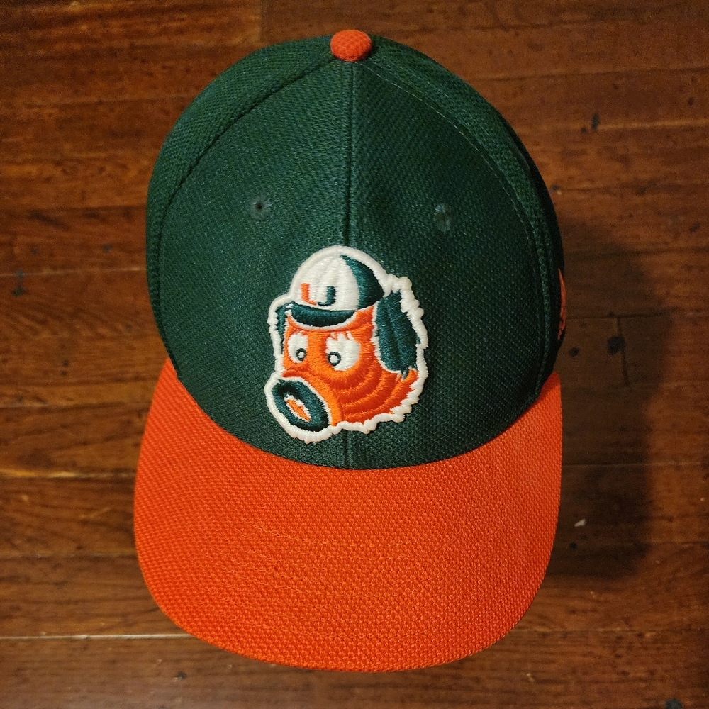 Miami Hurricanes Mens Sz 7 7/8 Fitted Hat - Picture 3 of 7